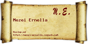 Mezei Ernella névjegykártya